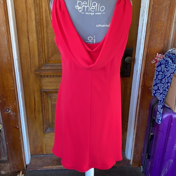 ❤️NWOT VINTAGE PINK BACK DRAPERY FORMAL COCKTAIL DRESS❤️ Size16 - Picture 5 of 11